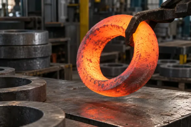Illustration of preheating for ring rolling
